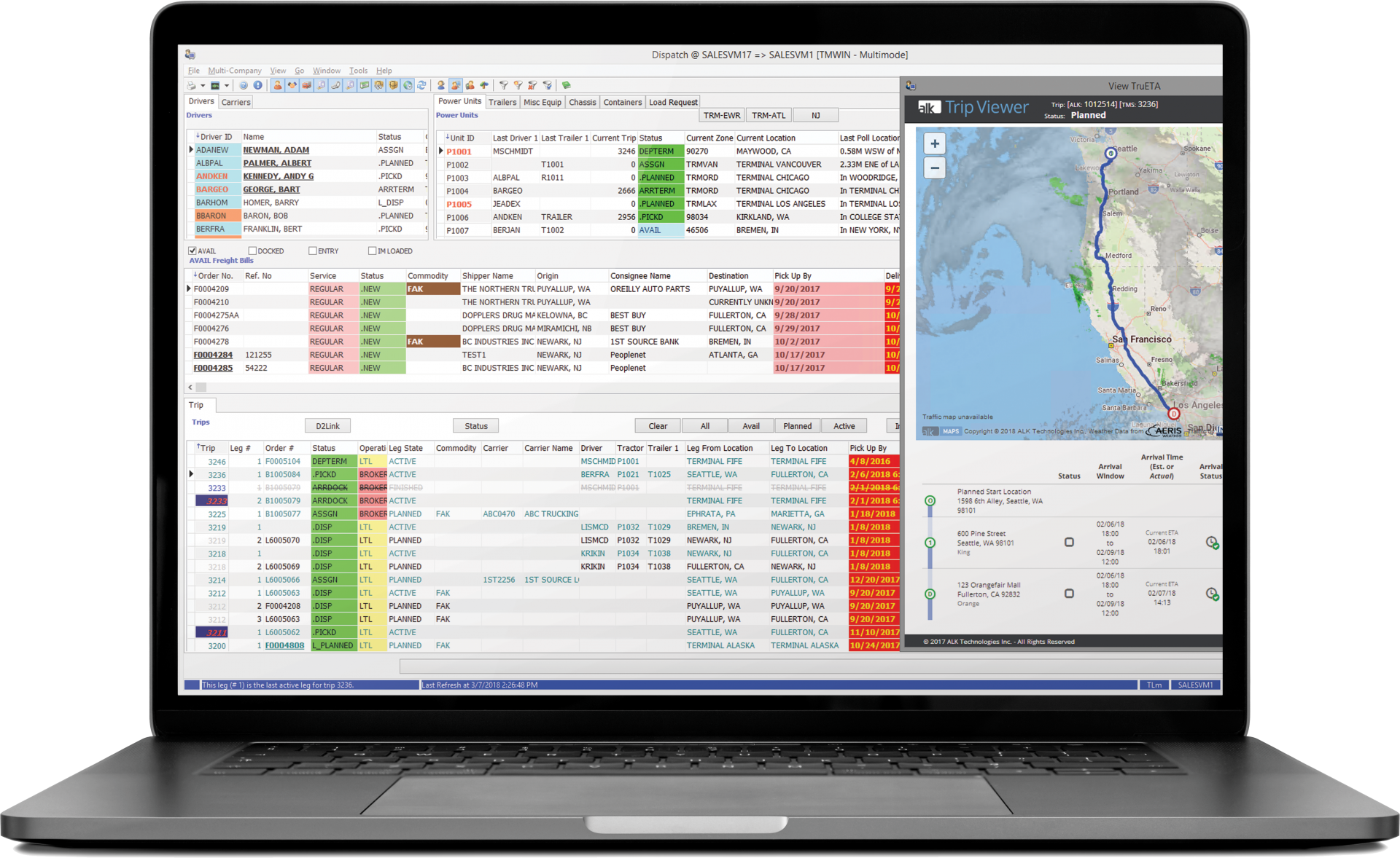 screenshot of quoting, rating and order management