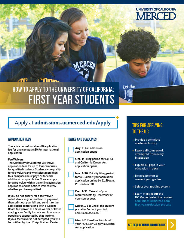 Apply to UC Merced - Explore UCM 2020