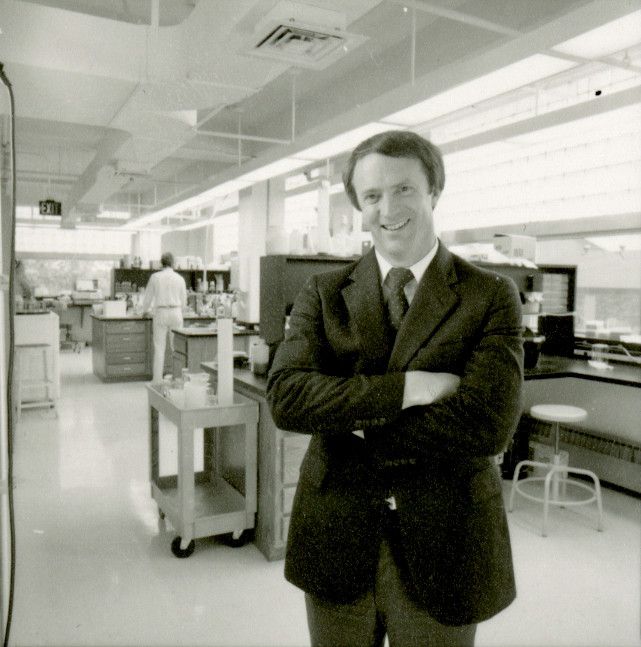 Bill Linton in the lab